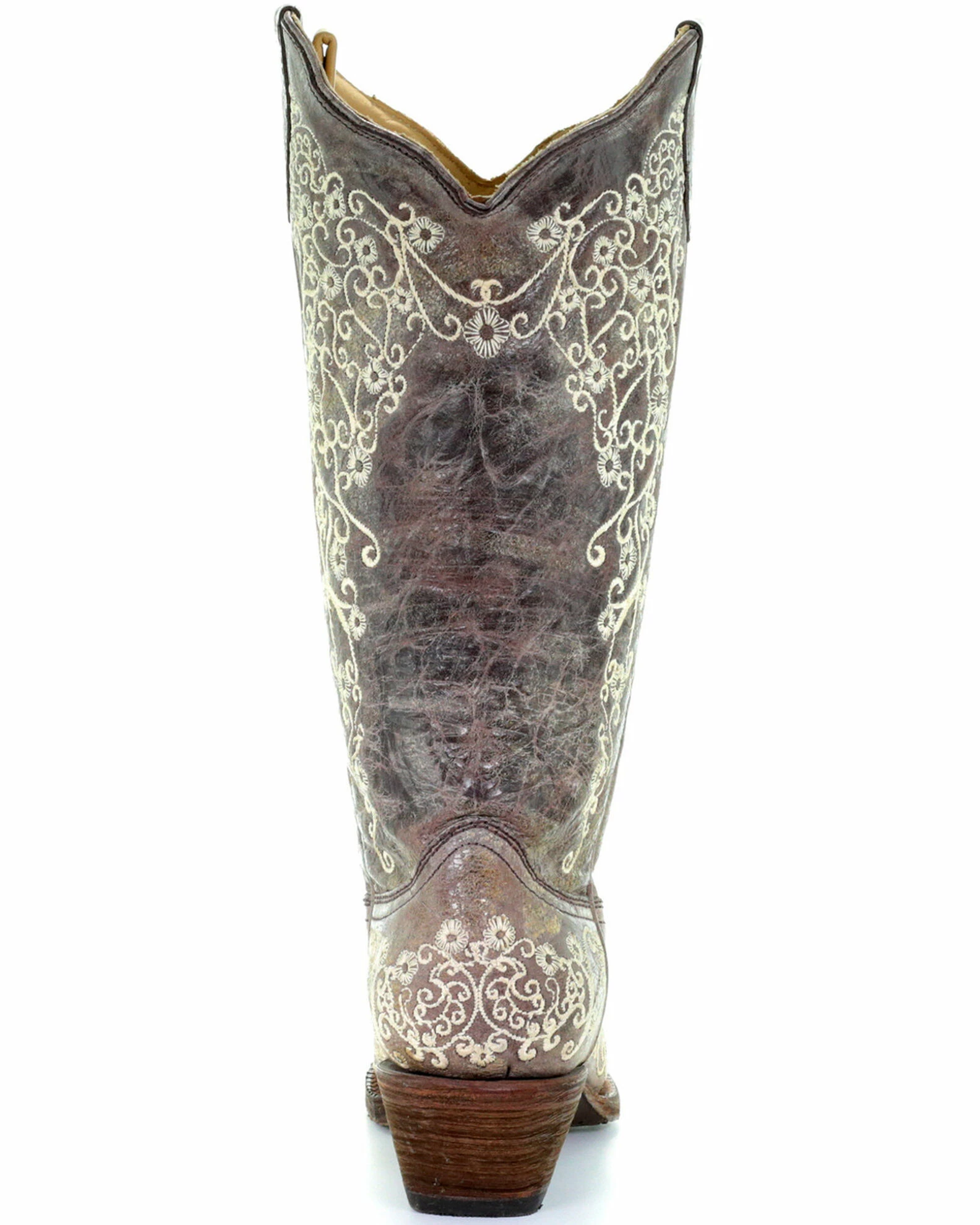 Corral Brown Crater With Bone Embroidery Cowgirl Boots - Snip Toe For Women's 9 Corral Brown Crater With Bone Embroidery Cowgirl Boots - Snip Toe For Women's - Image 7
