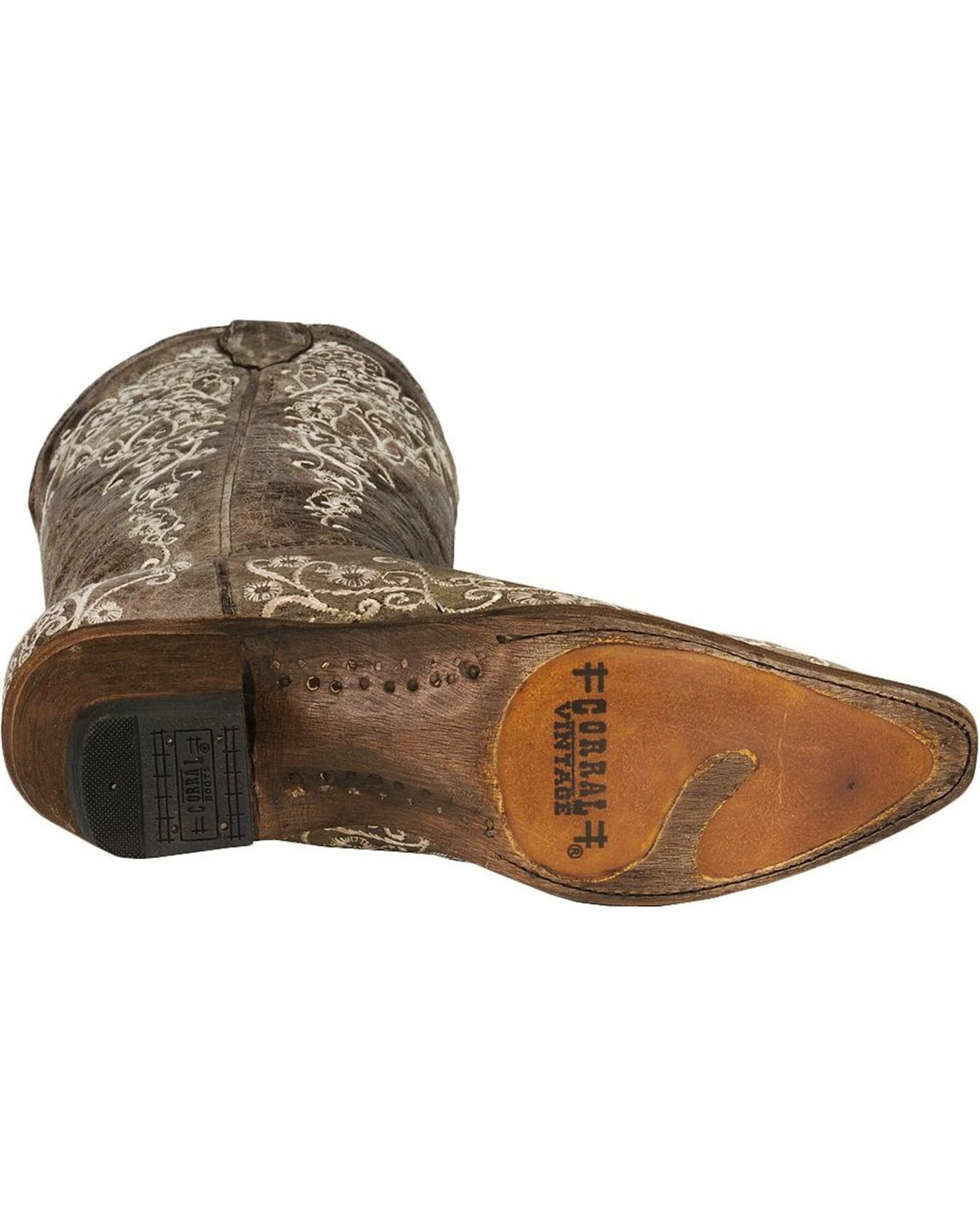 Corral Brown Crater With Bone Embroidery Cowgirl Boots - Snip Toe For Women's 7 Corral Brown Crater With Bone Embroidery Cowgirl Boots - Snip Toe For Women's - Image 5