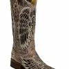Corral Black Sequin Wing & Cross Inlay Cowgirl Boots - Square Toe For Women's -Corral Boots Shop 045U62 89 P1
