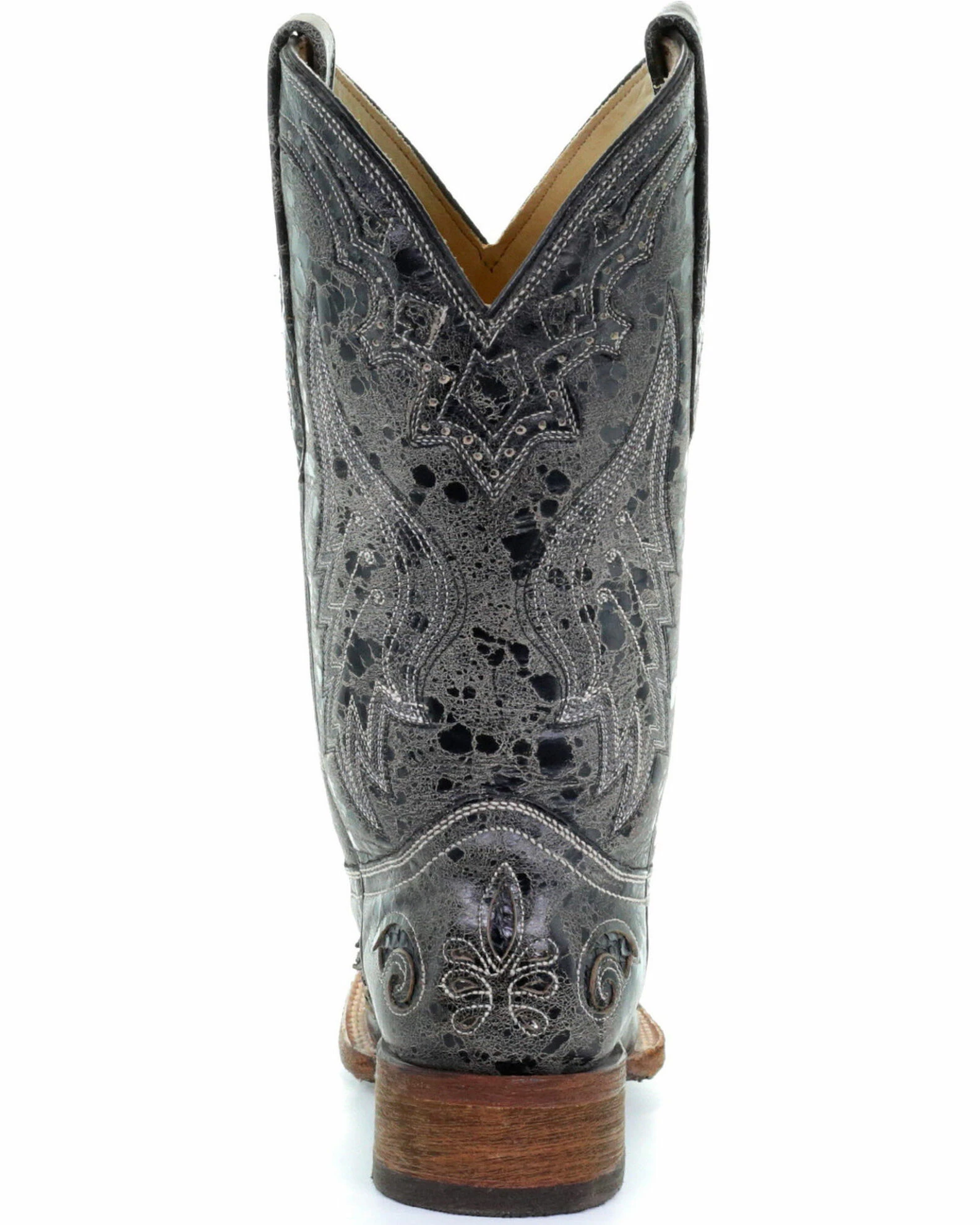 Corral Vintage Black Python Inlay Cowgirl Boots - Square Toe For Women's 9 Corral Vintage Black Python Inlay Cowgirl Boots - Square Toe For Women's - Image 7