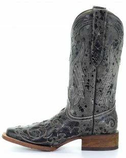 Corral Vintage Black Python Inlay Cowgirl Boots - Square Toe For Women's 12 Corral Vintage Black Python Inlay Cowgirl Boots - Square Toe For Women's -Corral Boots Shop 045U85 89 LT
