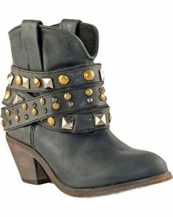 Corral Women's Urban Studded Strap Fashion Boots Black