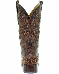 Corral Women's Embroidered Stud Inlay Western Boots Brown -Corral Boots Shop 2000213351 200 BK