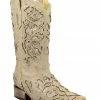 Corral Women's White Glitter & Crystals Cowgirl Boots - Square Toe -Corral Boots Shop 2000222903 100 P1