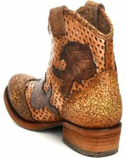 Corral Women's Galapagos Laser Cutout Booties - Round Toe -Corral Boots Shop 2000241039 271 D3