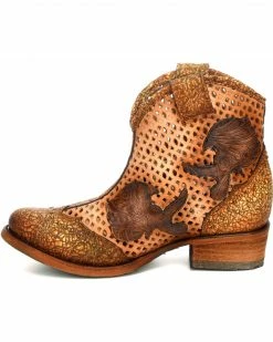 Corral Women's Galapagos Laser Cutout Booties - Round Toe -Corral Boots Shop 2000241039 271 LT