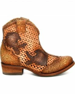 Corral Women's Galapagos Laser Cutout Booties - Round Toe -Corral Boots Shop 2000241039 271 RT