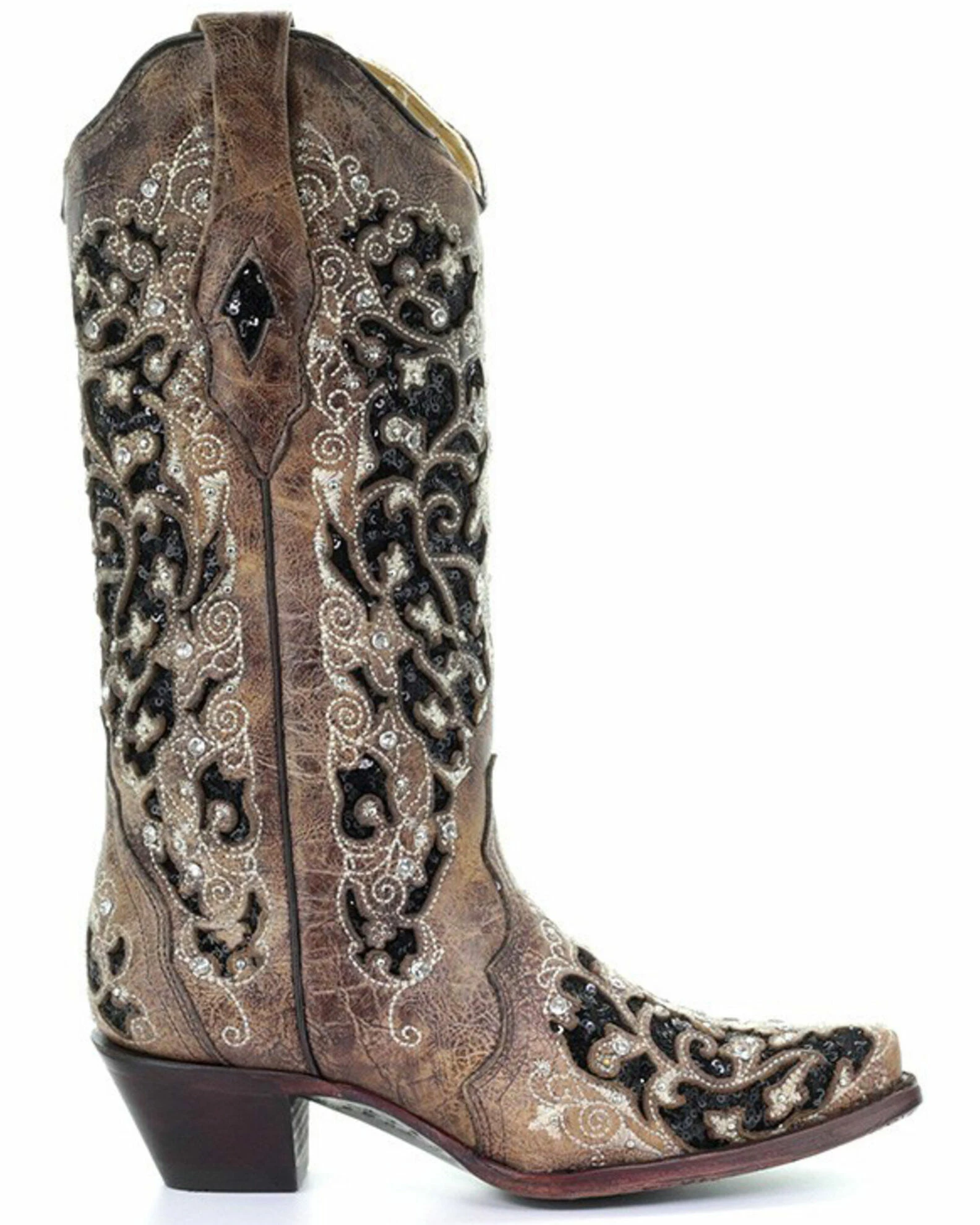 Corral Women's Floral Embroidered Western Boots - Snip Toe 4 Corral Women's Floral Embroidered Western Boots - Snip Toe - Image 2