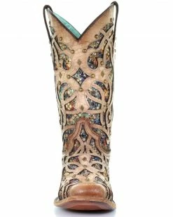 Corral Women's Bone Inlay Western Boots - Square Toe -Corral Boots Shop 2000257880 103 P5