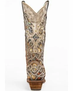 Corral Women's Taupe Inlay Western Boots - Snip Toe 13 Corral Women's Taupe Inlay Western Boots - Snip Toe -Corral Boots Shop 2000257881 251 P5