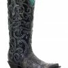 Corral Women's Black Overlay Studded Western Boots - Snip Toe -Corral Boots Shop 2000274394 001 P1
