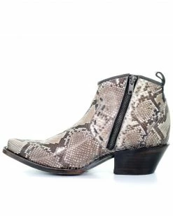 Corral Women's Natural Python Fashion Booties - Snip Toe Brown 10 Corral Women's Natural Python Fashion Booties - Snip Toe Brown -Corral Boots Shop 2000280085 200 P3