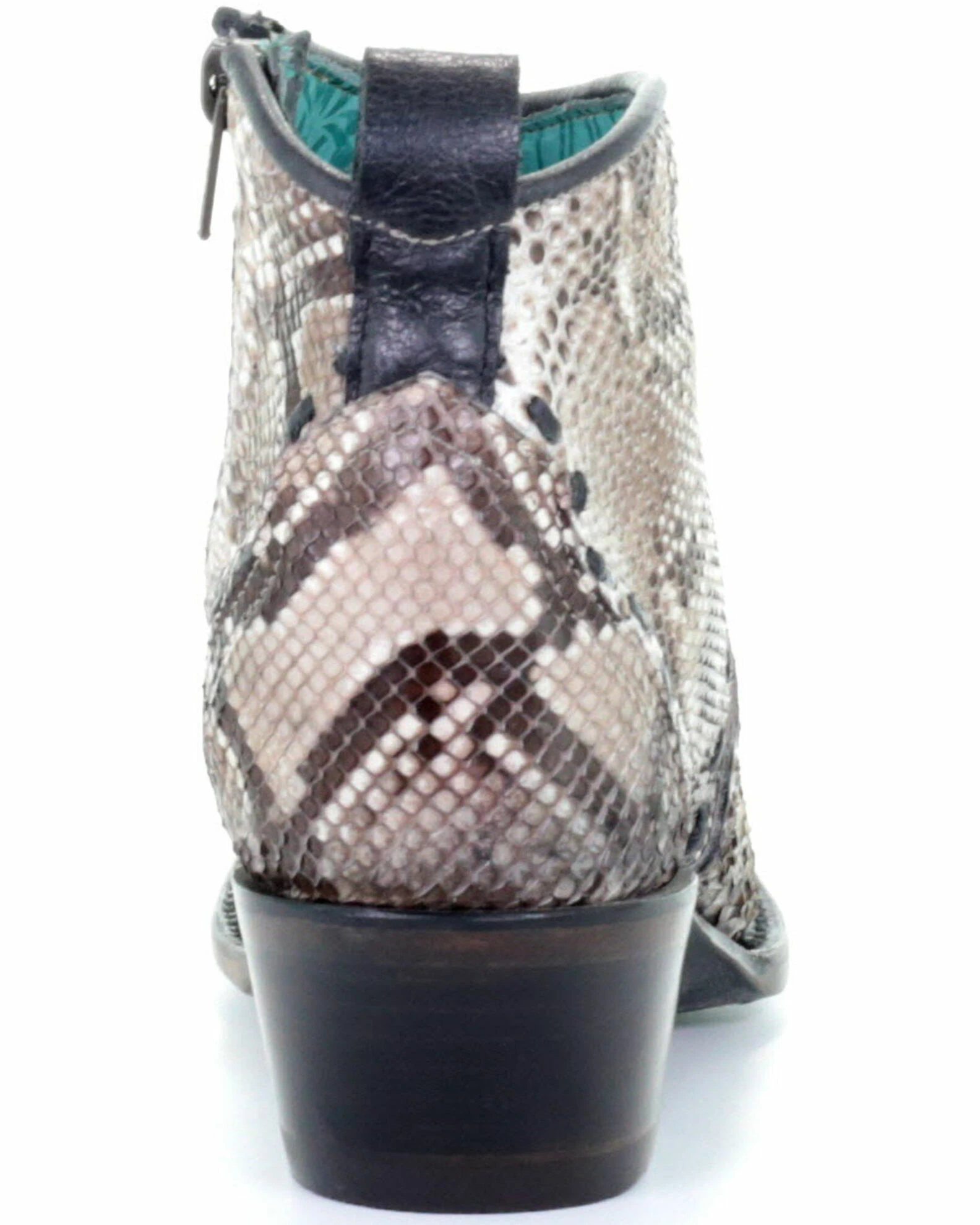 Corral Women's Natural Python Fashion Booties - Snip Toe Brown 6 Corral Women's Natural Python Fashion Booties - Snip Toe Brown - Image 4