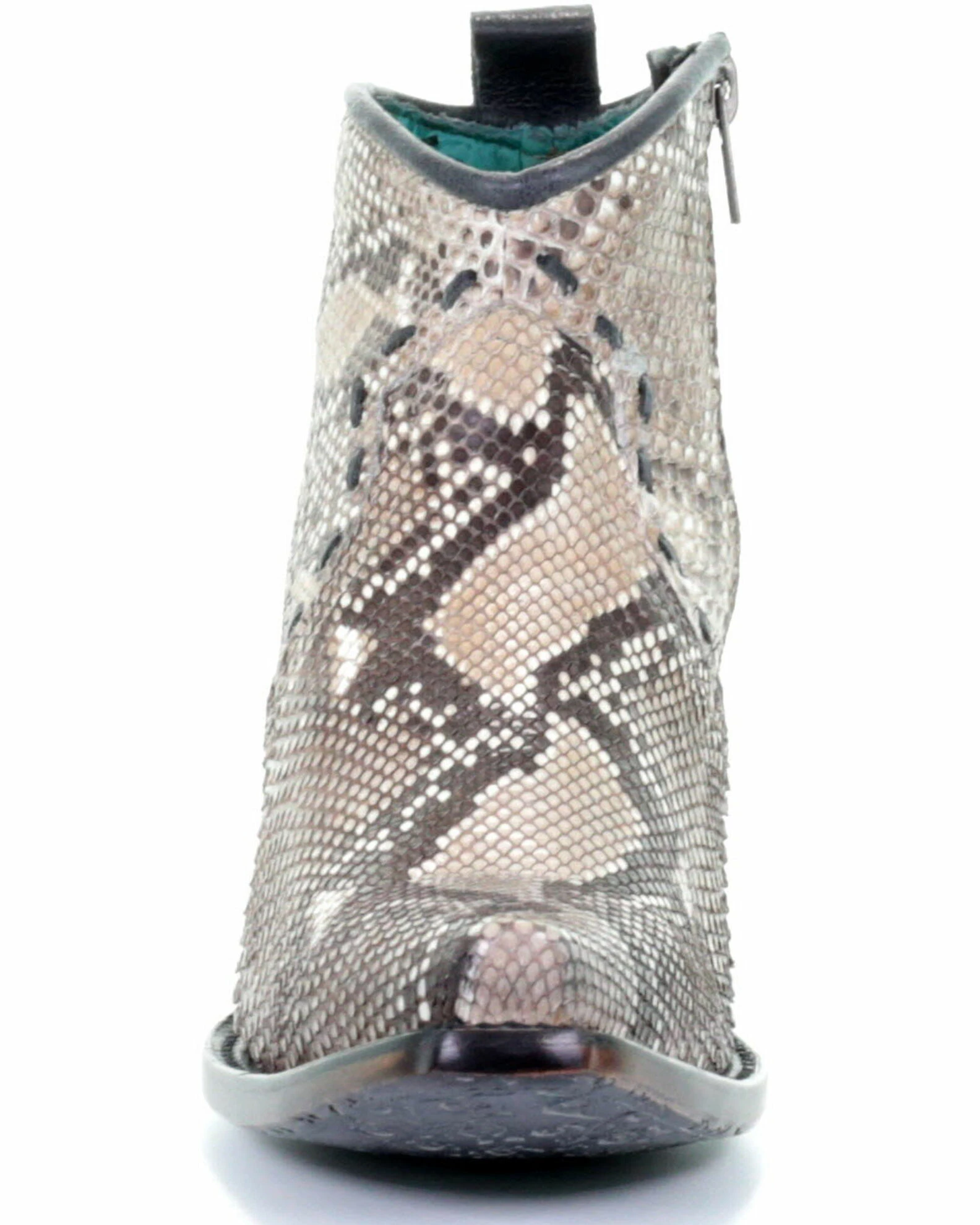 Corral Women's Natural Python Fashion Booties - Snip Toe Brown 7 Corral Women's Natural Python Fashion Booties - Snip Toe Brown - Image 5