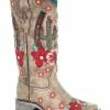 Corral Women's Cactus Floral Embroidery Overlay Western Boots - Narrow Square Toe Taupe 2 Corral Women's Cactus Floral Embroidery Overlay Western Boots - Narrow Square Toe Taupe -Corral Boots Shop 2000282865 251 P1