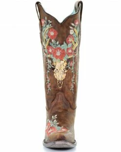 Corral Women's Deer Skull Western Boots - Snip Toe -Corral Boots Shop 2000288047 280 P5