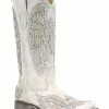 Corral Women's White Cross & Wings Western Boots - Square Toe -Corral Boots Shop 2000288051 100 P1