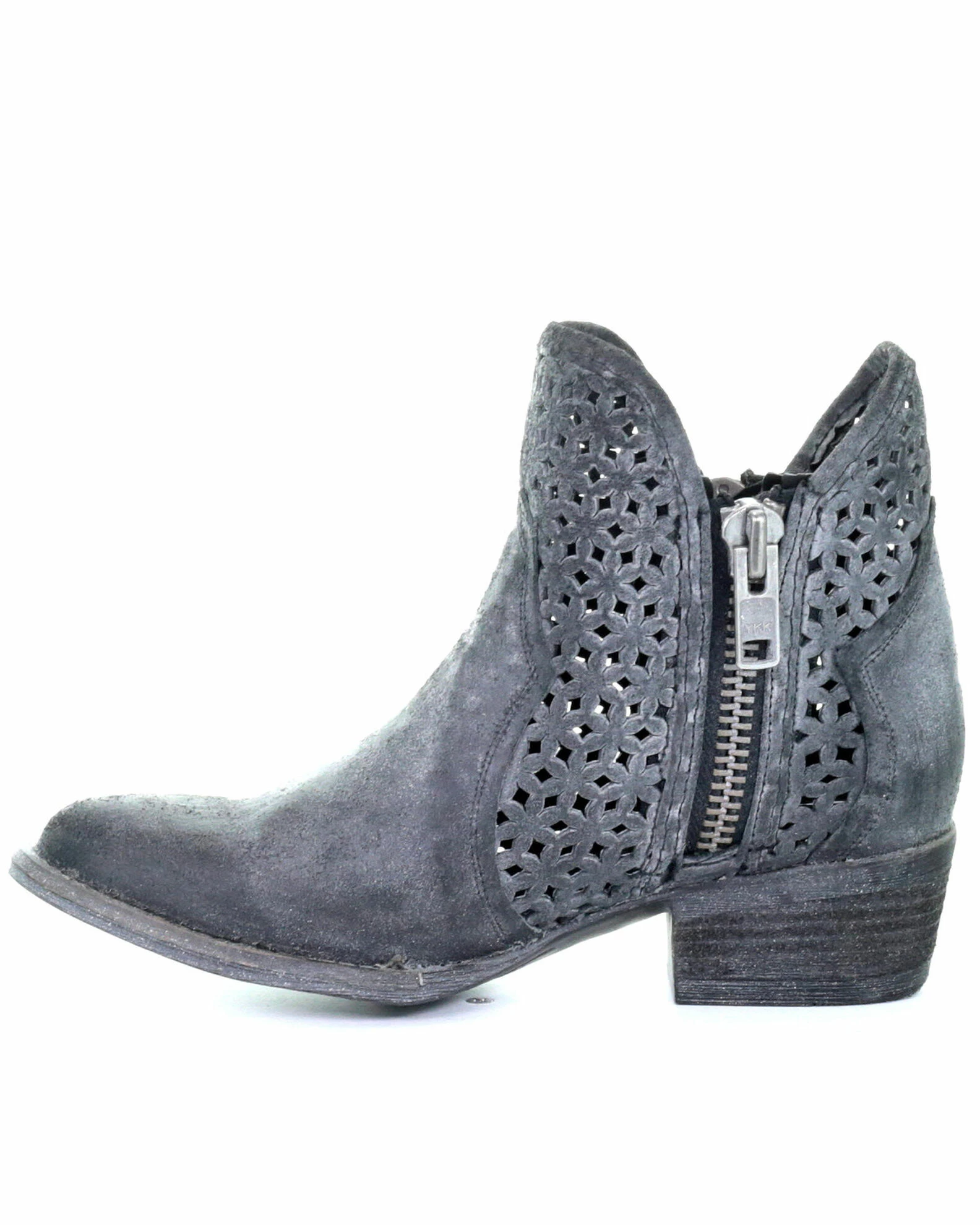 Corral Women's Grey Cutout Fashion Booties - Round Toe 5 Corral Women's Grey Cutout Fashion Booties - Round Toe - Image 3