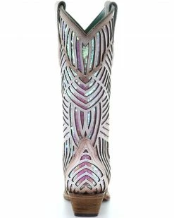 Corral Women's White Bright Inlay Western Boots - Snip Toe 10 Corral Women's White Bright Inlay Western Boots - Snip Toe -Corral Boots Shop 2000288136 100 P4