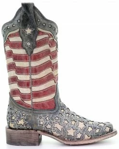 Corral Women's Blue Jeans Stars & Stripes Western Boots - Square Toe 8 Corral Women's Blue Jeans Stars & Stripes Western Boots - Square Toe -Corral Boots Shop 2000288139 400 P2