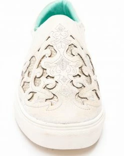 Corral Women's Embroidered Glitter Inlay Sneakers White -Corral Boots Shop 2000288152 100 P4