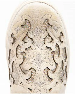 Corral Women's Embroidered Glitter Inlay Sneakers White -Corral Boots Shop 2000288152 100 P6