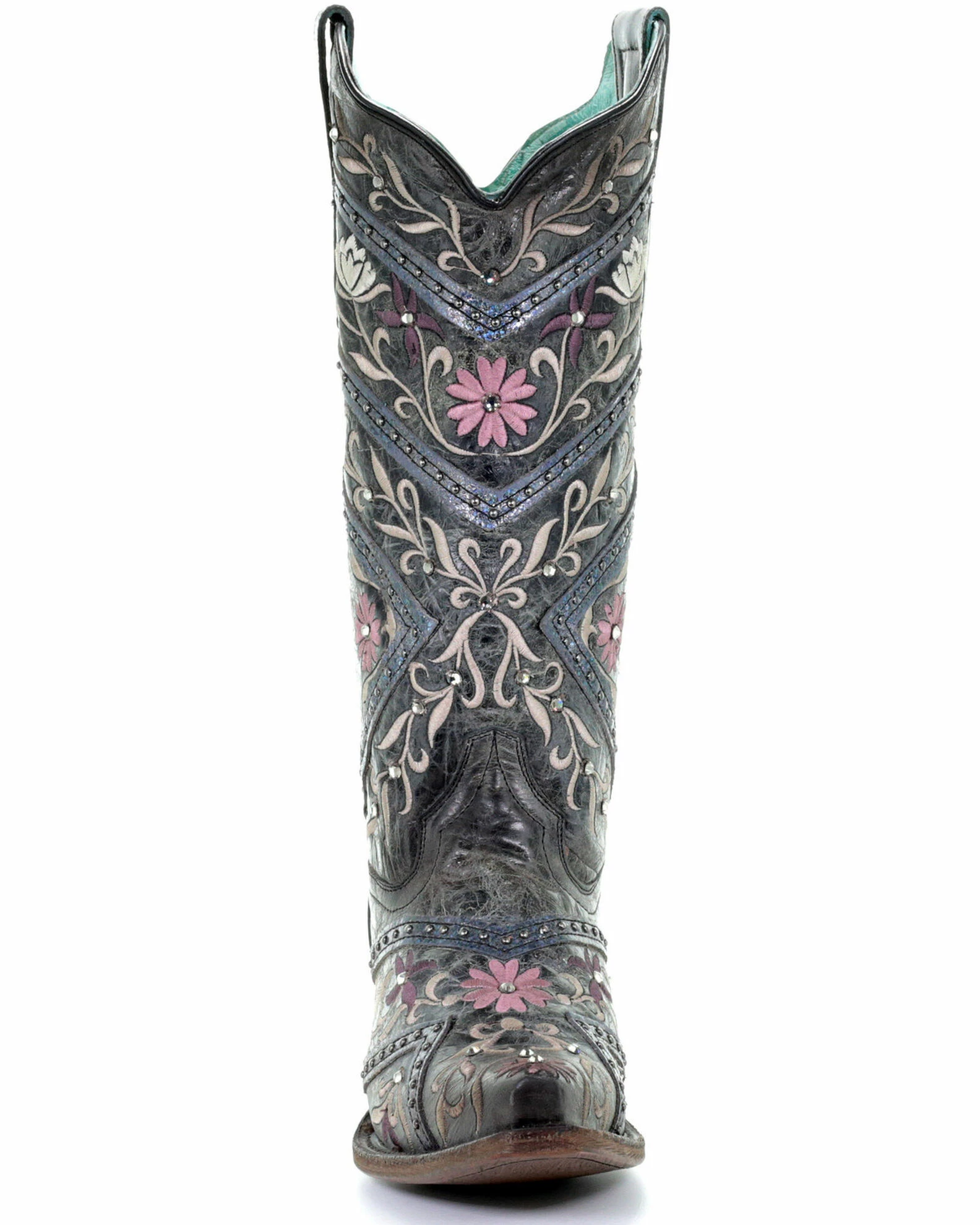 Corral Women's Floral Embroidery & Rhinestones Western Boots - Snip Toe 7 Corral Women's Floral Embroidery & Rhinestones Western Boots - Snip Toe - Image 5