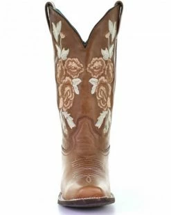Corral Women's Honey Floral Western Boots - Square Toe Tan -Corral Boots Shop 2000292395 280 P5