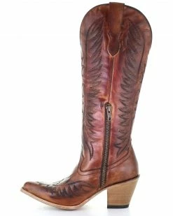 Corral Women's Cognac Embroidery Western Boots - Round Toe -Corral Boots Shop 2000293441 200 P3