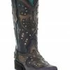 Corral Women's Camo Inlay With Studs Western Boots - Square Toe Black 1 Corral Women's Camo Inlay With Studs Western Boots - Square Toe Black -Corral Boots Shop 2000293443 001 P1