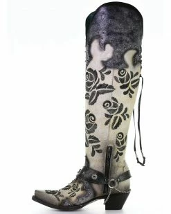 Corral Women's Rose Embroidery Western Boots - Snip Toe -Corral Boots Shop 2000293476 100 P3