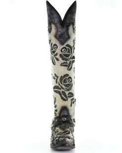 Corral Women's Rose Embroidery Western Boots - Snip Toe -Corral Boots Shop 2000293476 100 P5