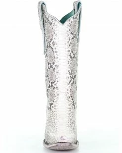 Corral Women's Natural Python Boots - Snip Toe -Corral Boots Shop 2000293477 101 P5