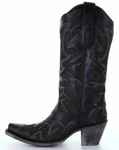 Corral Women's Black Inlay Western Boots - Snip Toe -Corral Boots Shop 2000295287 001 P3