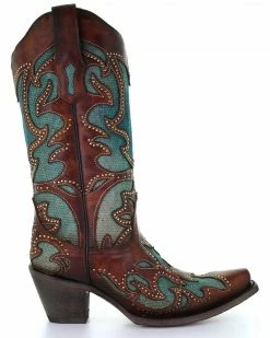 Corral Women's Turquoise Overlay Western Boots - Snip Toe -Corral Boots Shop 2000295288 200 P2