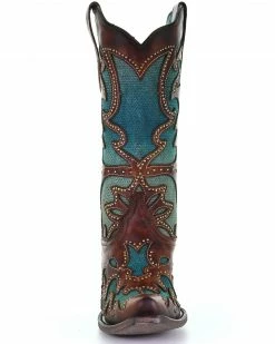 Corral Women's Turquoise Overlay Western Boots - Snip Toe -Corral Boots Shop 2000295288 200 P5