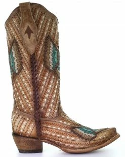 Corral Women's Sand Lamb Embroidery Western Boots - Snip Toe -Corral Boots Shop 2000295580 280 P2