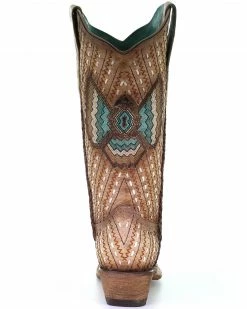 Corral Women's Sand Lamb Embroidery Western Boots - Snip Toe -Corral Boots Shop 2000295580 280 P4