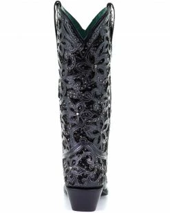 Corral Women's Black Inlay Embroidery Western Boots - Snip Toe 11 Corral Women's Black Inlay Embroidery Western Boots - Snip Toe -Corral Boots Shop 2000315365 001 P4