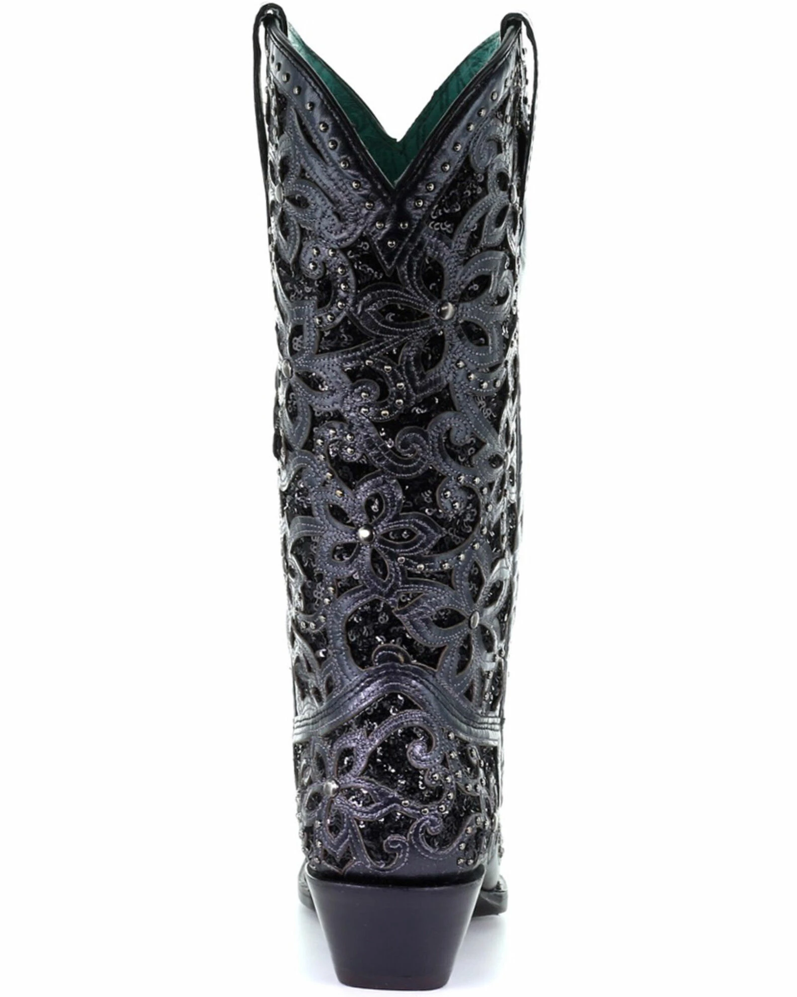 Corral Women's Black Inlay Embroidery Western Boots - Snip Toe 6 Corral Women's Black Inlay Embroidery Western Boots - Snip Toe - Image 4