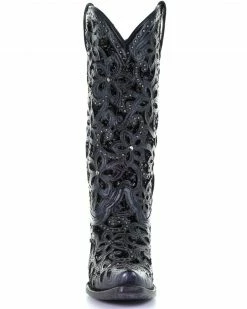 Corral Women's Black Inlay Embroidery Western Boots - Snip Toe 12 Corral Women's Black Inlay Embroidery Western Boots - Snip Toe -Corral Boots Shop 2000315365 001 P5