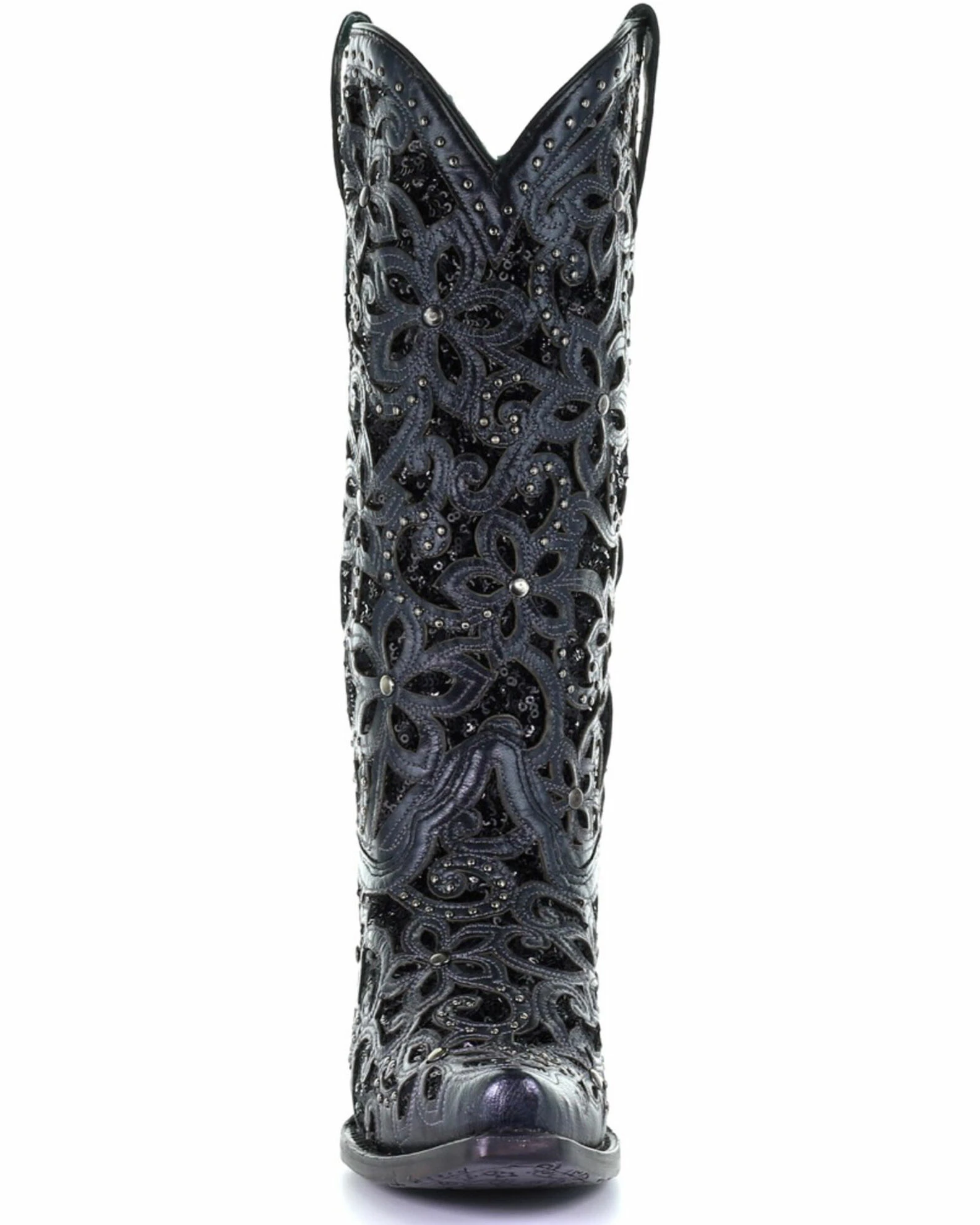 Corral Women's Black Inlay Embroidery Western Boots - Snip Toe 7 Corral Women's Black Inlay Embroidery Western Boots - Snip Toe - Image 5