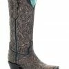 Corral Women's Black Hand Tooled Western Boots - Snip Toe -Corral Boots Shop 2000328896 001 P1