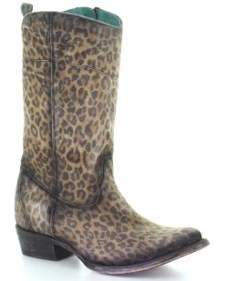 Corral Women's Cheetah Print Western Boots - Round Toe