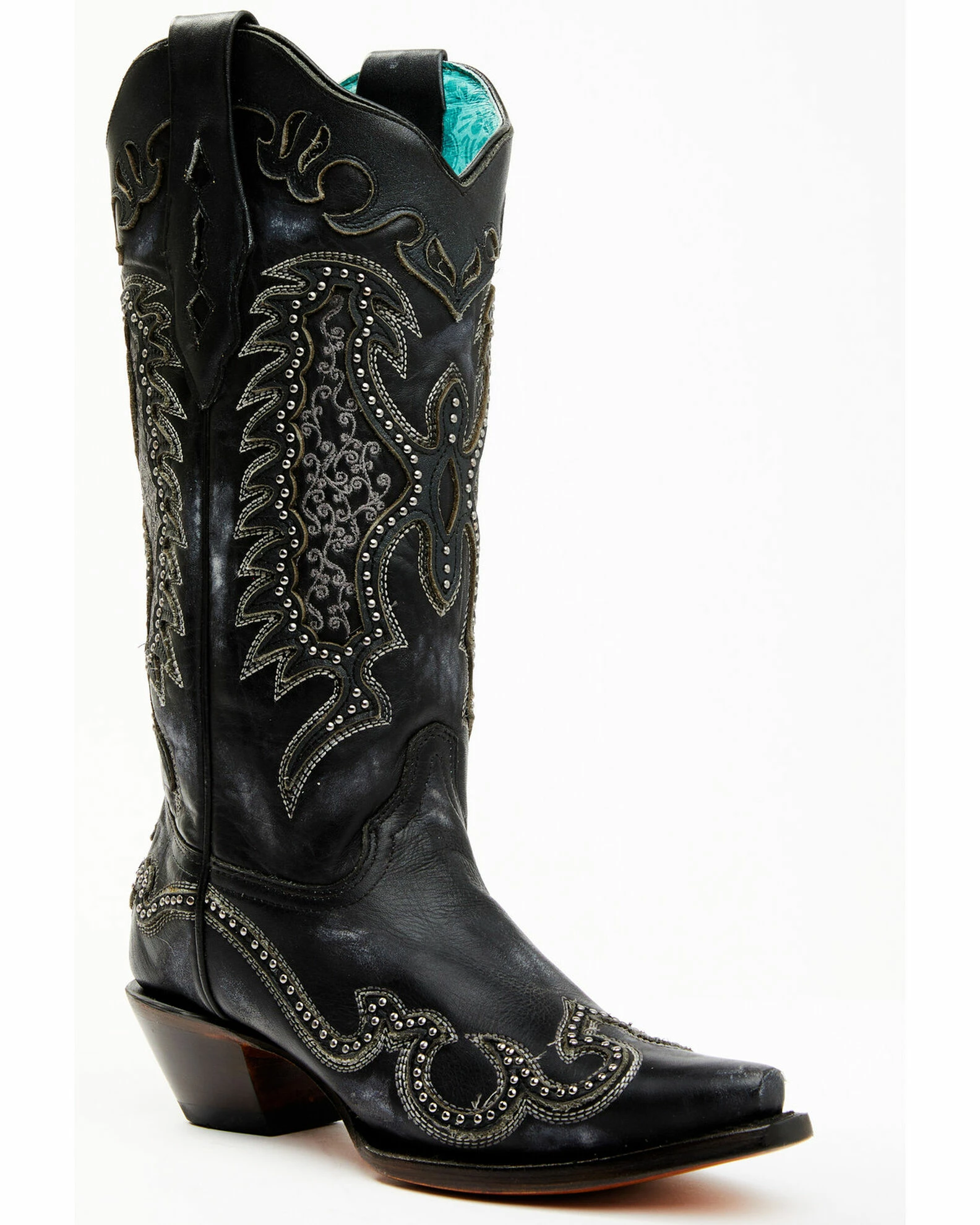Corral Women's Black Overlay Western Boots - Snip Toe 3 Corral Women's Black Overlay Western Boots - Snip Toe