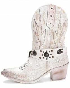 Corral Women's White Embroidery & Studs Western Boots - Pointed Toe -Corral Boots Shop 2000340857 100 P2