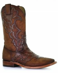 Corral Men's Shedron Western Boots - Broad Square Toe Brown