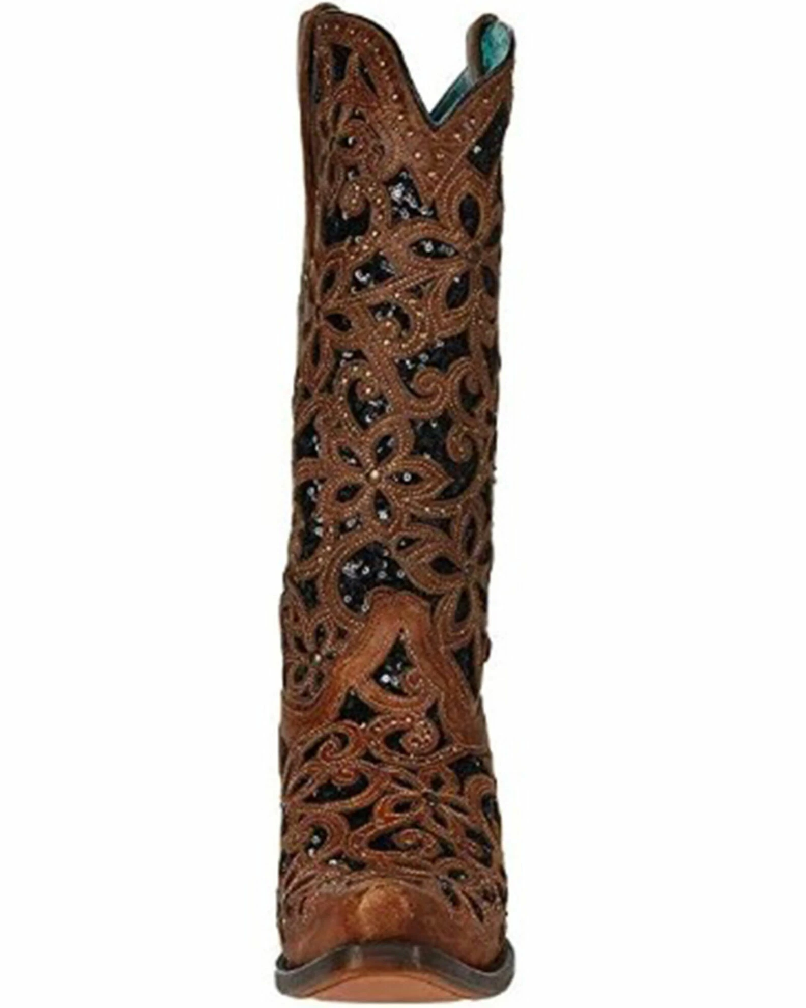 Corral Women's Black Inlay Western Boots - Snip Toe Black/tan 5 Corral Women's Black Inlay Western Boots - Snip Toe Black/tan - Image 3