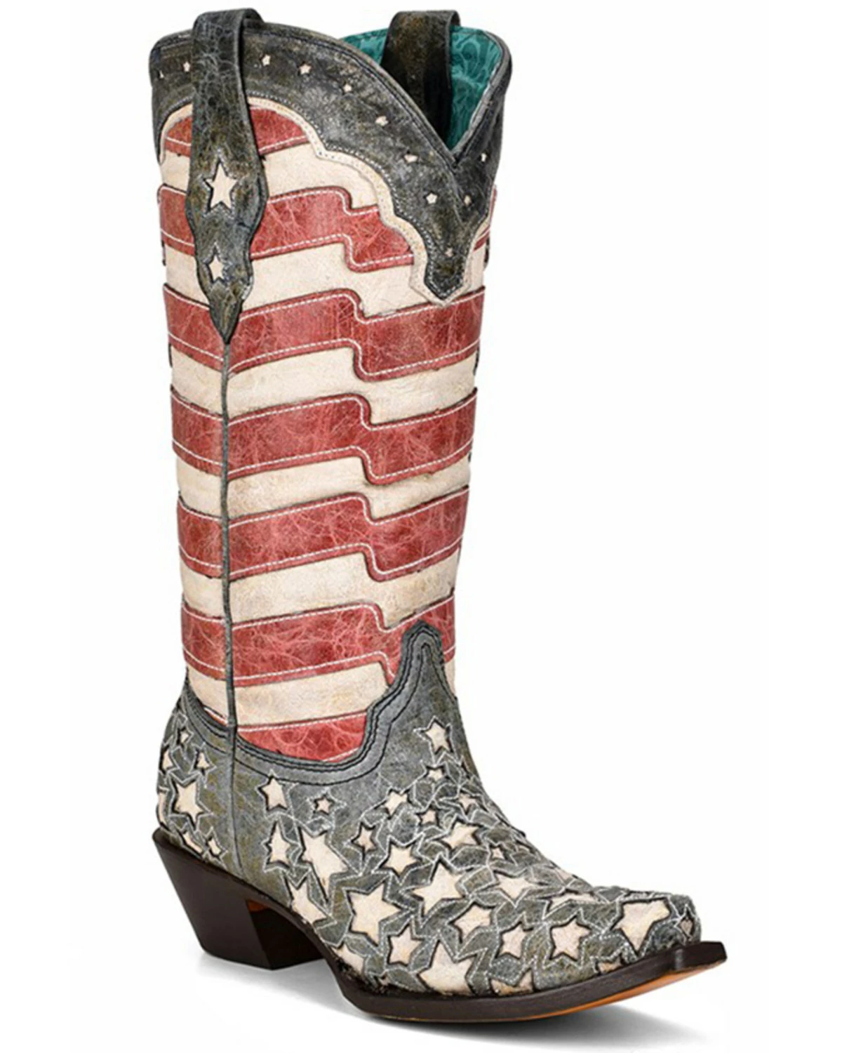 Corral Women's Blue Jeans Stars & Stripes Western Boots - Snip Toe 7 Corral Women's Blue Jeans Stars & Stripes Western Boots - Snip Toe - Image 5
