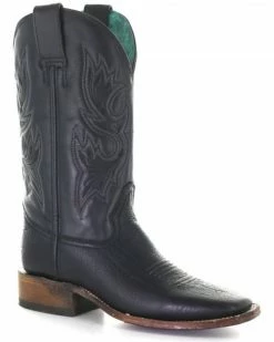 Corral Women's Black Embroidery Western Boots - Square Toe